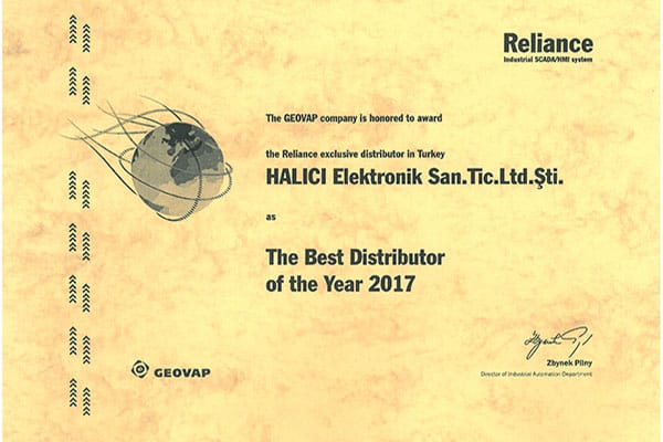 We Are Selected as the Best Distributor of Reliance SCADA